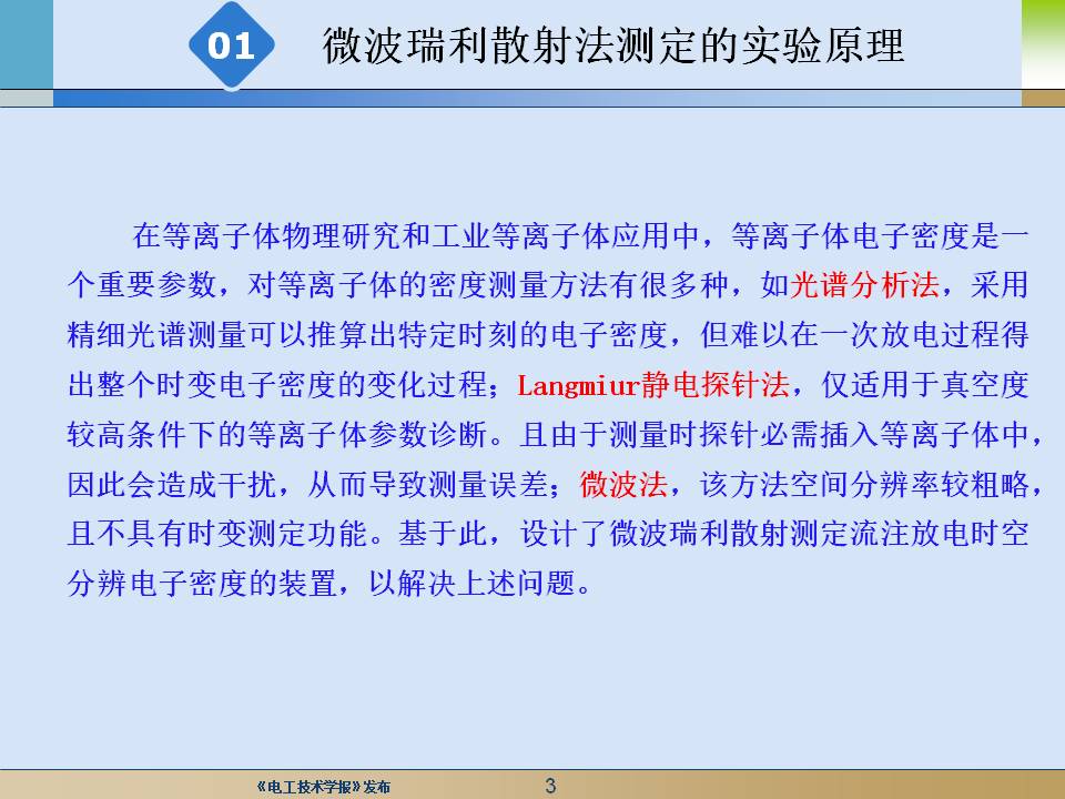 安徽工業大學陳兆權教授：流注放電時空分辨率電子密度的測定方法